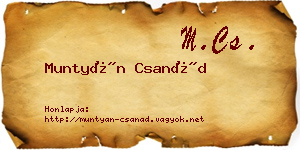 Muntyán Csanád névjegykártya