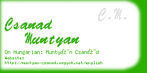csanad muntyan business card